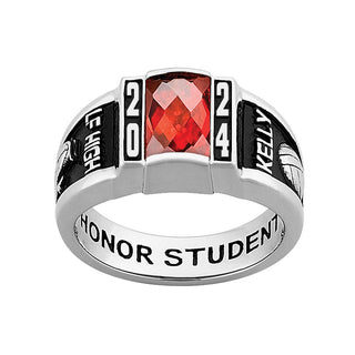 Women's Platinum Plated CELEBRIUM Art Deco Class Ring
