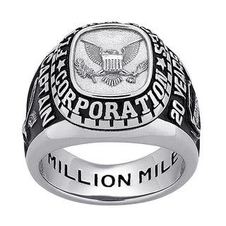 Men's Sterling Silver Personalized Top Traditional SPIRIT CLASS RING