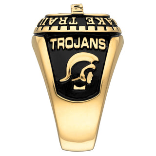 Men's Yellow CELEBRIUM Personalized-Top Traditional Class Ring