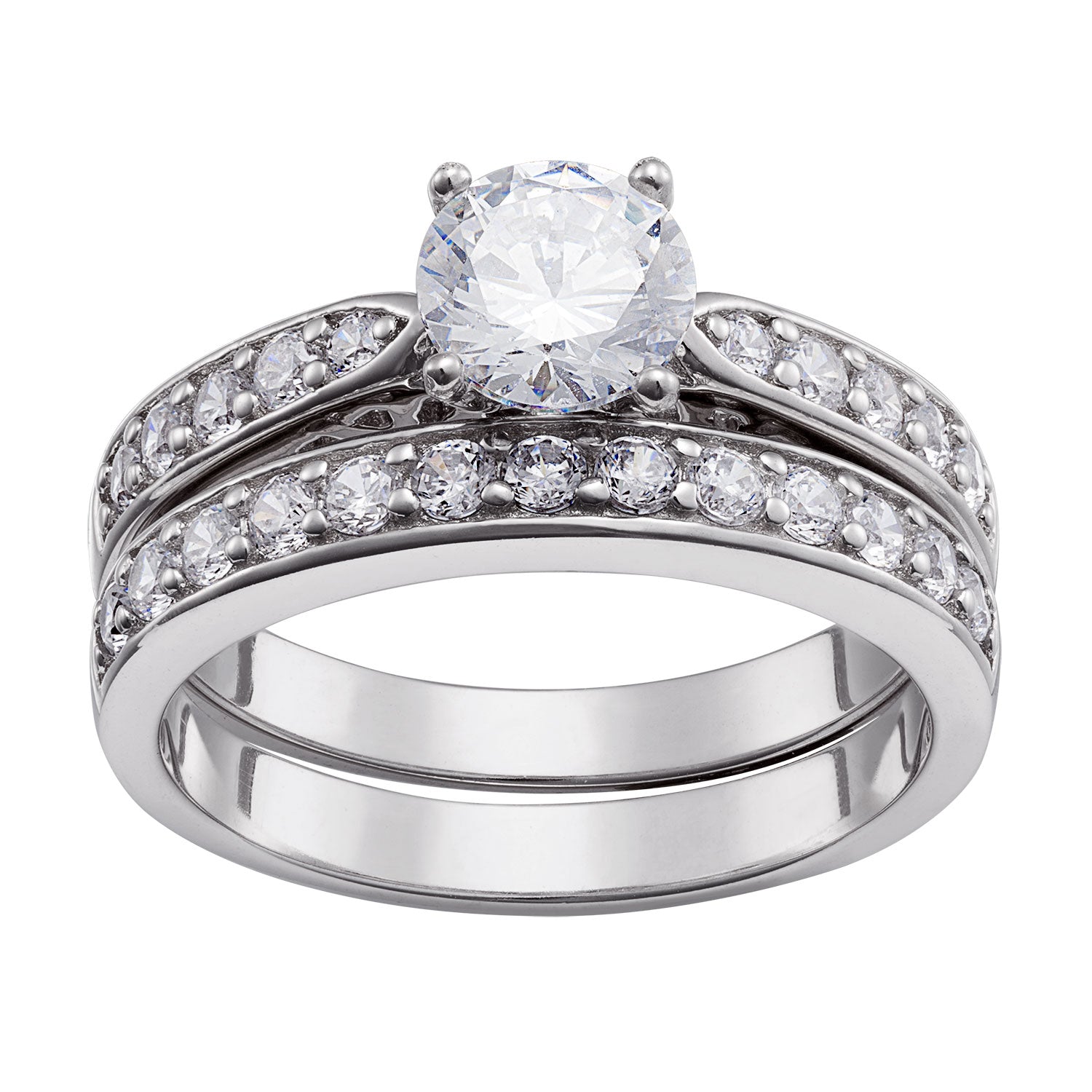 Platinum cz wedding sets discount