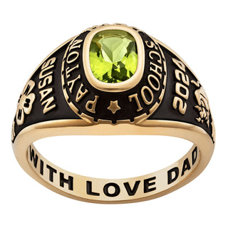 Ladies Yellow CELEBRIUM Traditional Petite Class Ring