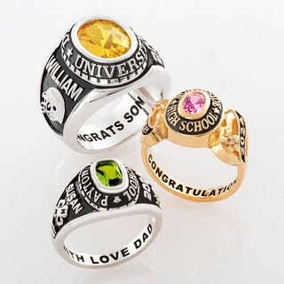 Ladies Yellow CELEBRIUM Traditional Petite Class Ring