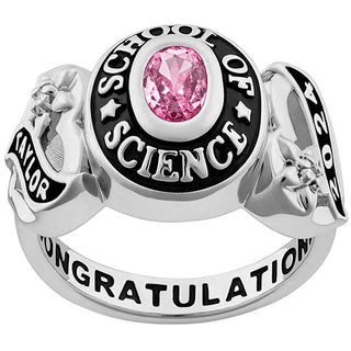 Girls Platinum Sweetheart Class Ring 