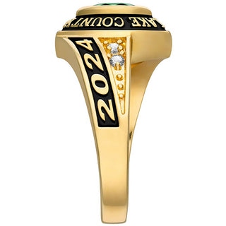 Women's Yellow CELEBRIUM Marquise Birthstone and CZ Class Ring