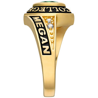 Women's Yellow CELEBRIUM Marquise Birthstone and CZ Class Ring
