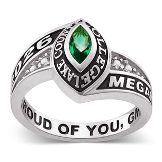 Women's CELEBRIUM Marquise Birthstone and CZ Class Ring