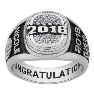 Women's Platinum Plated CELEBRIUM Pave CZ Class Ring