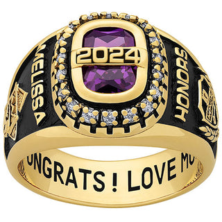 Ladies"  CZ Personalized Year Class Ring