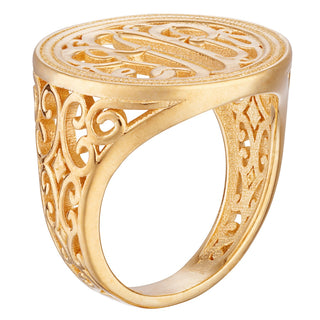 14K Gold over Sterling  Vintage Monogram Ring