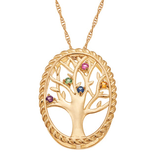 Family Tree Birthstone Necklace