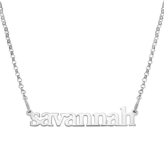 ELIZABETH EDMONDS Sterling Silver Kid's Print Name Necklace