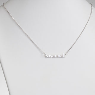 ELIZABETH EDMONDS Sterling Silver Kid's Print Name Necklace