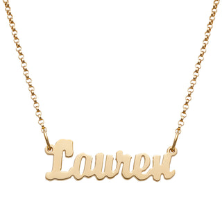 ELIZABETH EDMONDS 14K Gold over Sterling Kid's Mini Name Necklace