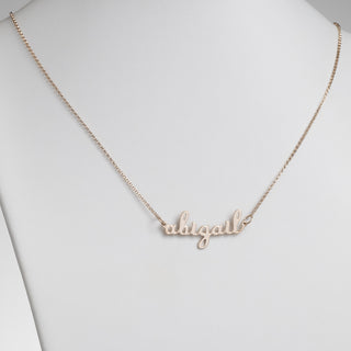 14K Gold over Sterling Script Lowercase Name Necklace