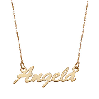 10K Yellow Gold Script Name Necklace