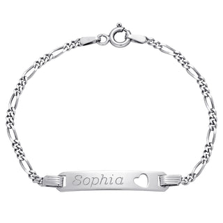 Sterling Silver Child's Engraved ID Bracelet