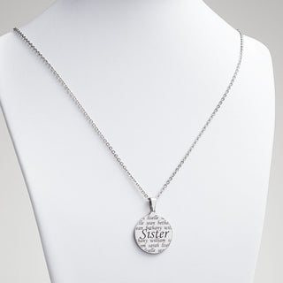 Personalized Everscribe Sister Engraved Names Necklace