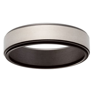 Titanium Two-Tone Band Ring