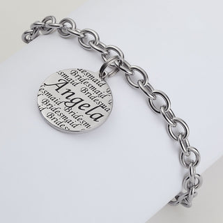Everscribe Bridesmaid Engraved Name Bracelet