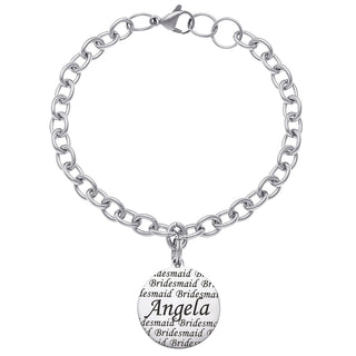 Everscribe Bridesmaid Engraved Name Bracelet