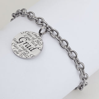 Everscribe Graduation Engraved Name Bracelet