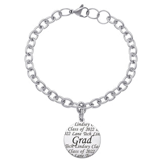 Everscribe Graduation Engraved Name Bracelet