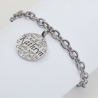 Everscribe Engraved Name Graduation Bracelet