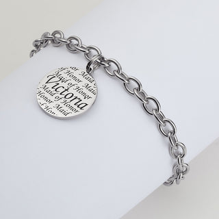 Everscribe Maid of Honor Engraved Name Bracelet