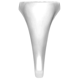 Ladies' Platinum Plated Monogram Signet Class Rings