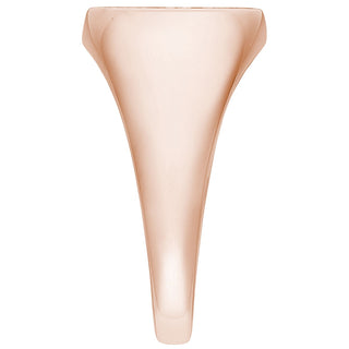Ladies' 14K Rose Gold over Sterling Monogram Signet Class Rings