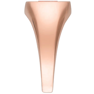 Ladies' 14k Rose Gold Plated Minimal Birthstone Signet Class Ring