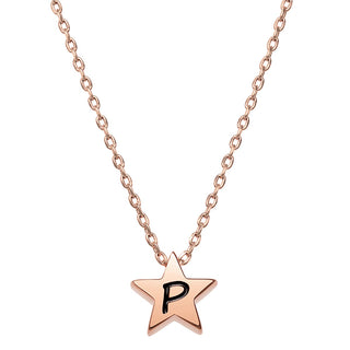 Dainty Star Initial Necklace