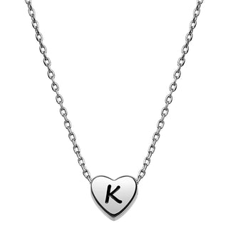 Dainty Heart Initial Necklace