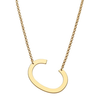 Personalized Medium Sideways Initial Necklace