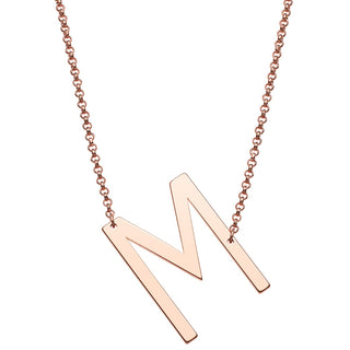 Personalized Medium Sideways Initial Necklace