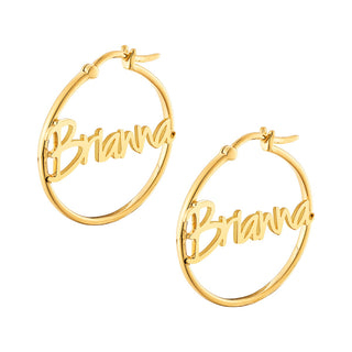 Personalized Name Small Hoop Earrings