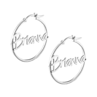 Personalized Name Small Hoop Earrings