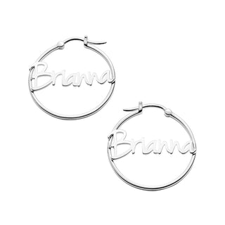 Personalized Name Small Hoop Earrings