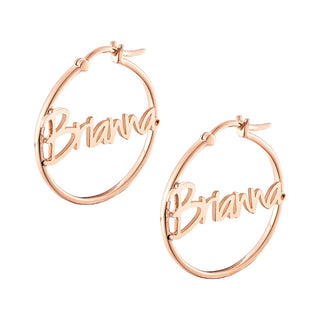 Personalized Name Small Hoop Earrings