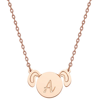 Engraved Initial Dog Necklace