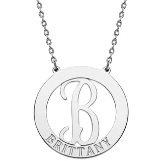 Personalized Engraved Initial Letter Necklace