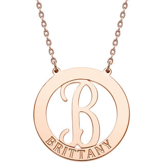 Personalized Engraved Initial Letter Necklace