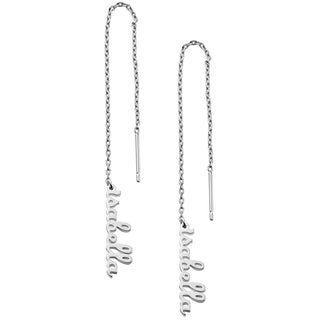 Script Name Threader Earrings