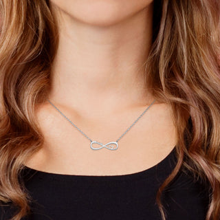 3-D Infinity Name with Heart Necklace