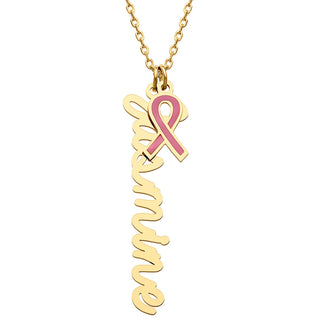Awareness Ribbon Personalized Necklace
