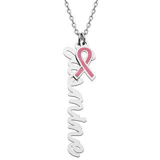 Awareness Ribbon Personalized Necklace