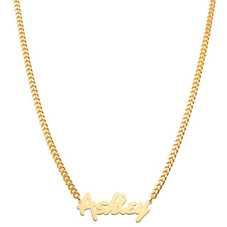 Fancy Script Name Necklace