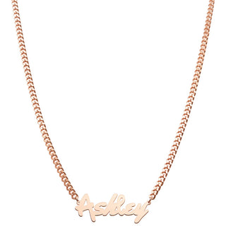 Fancy Script Name Necklace