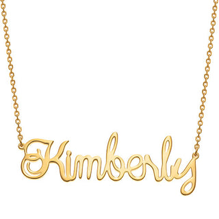 10K Yellow Gold Script Name Necklace