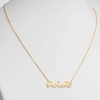 10K Yellow Gold Fancy Script Name Necklace